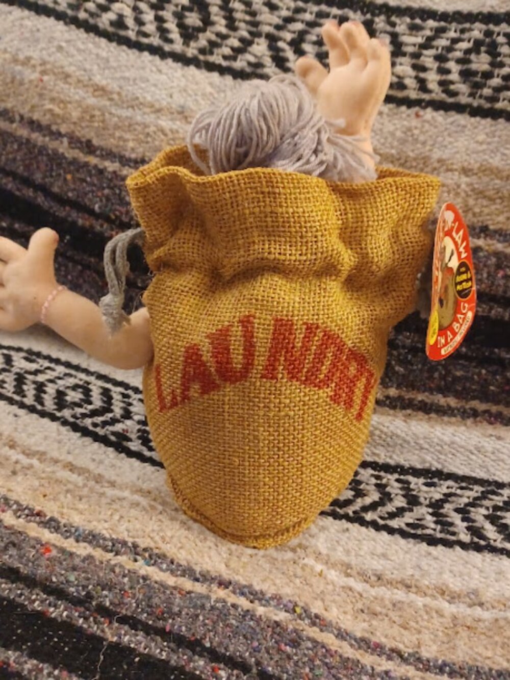 "Mother-in-Law In a Bag" animated gag doll